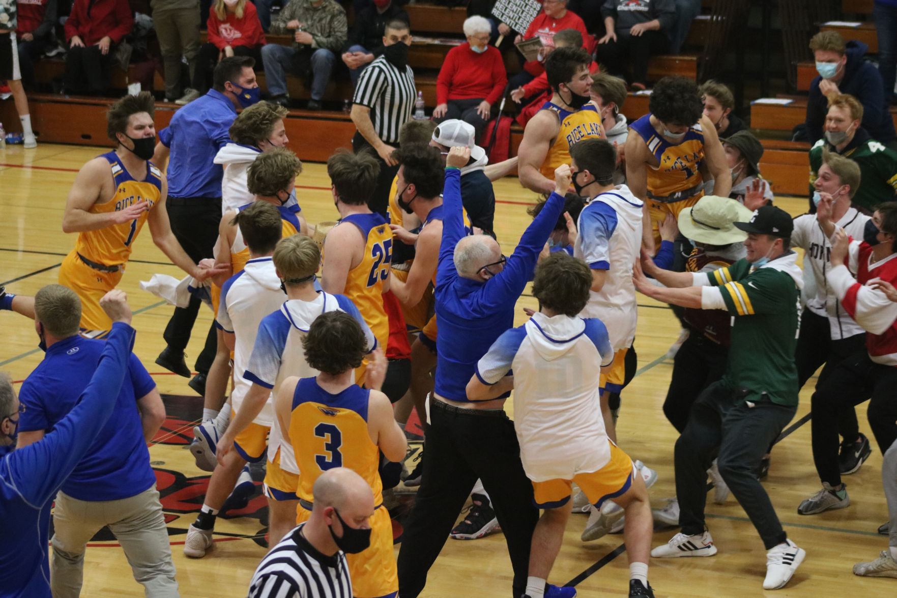 Rice Lake boys basketball at Medford 2-25-21